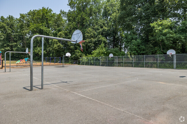 Catch a game of basketball at Keene Mill Elementary School.