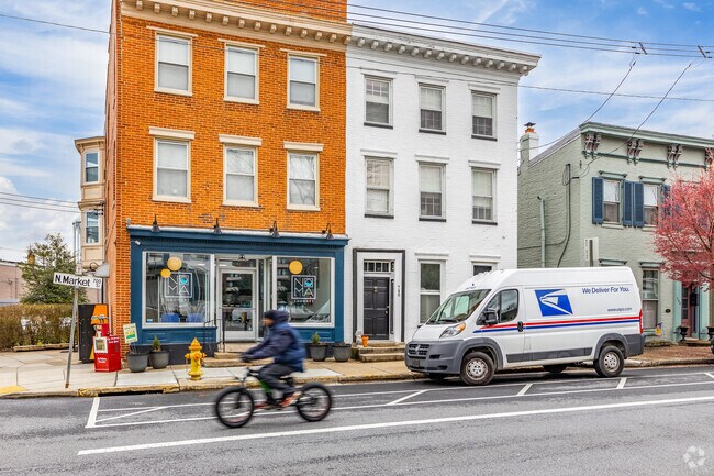 Attend art shows or open-mic stand-up at NOMA Laundry, a mixed-use space nearby on Market Street.