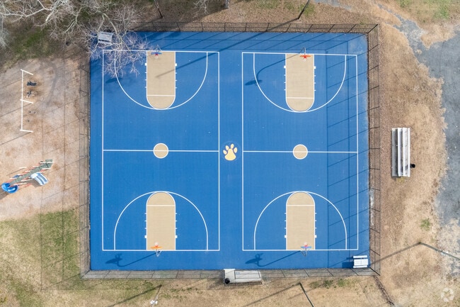 Delmar residents can shoot hoops on the athletic courts in Gordy Park.