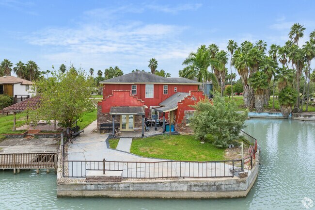 A home with backyard access to the water.