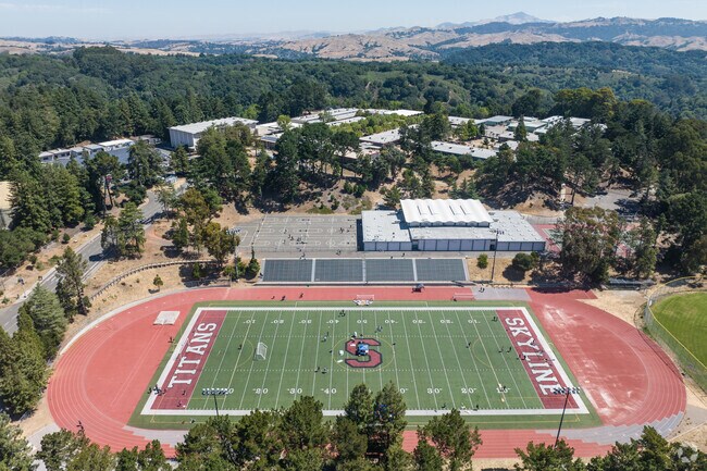 Skyline High students in Crestmont love the new track and football field, both state of the art.