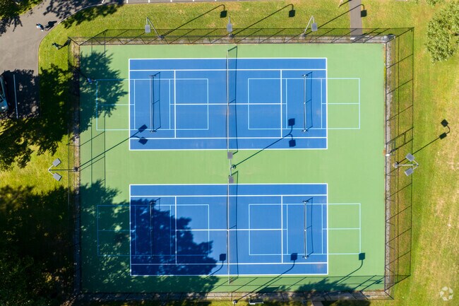 Fresh tennis and pickleball courts await you in the town parks of Prospect.
