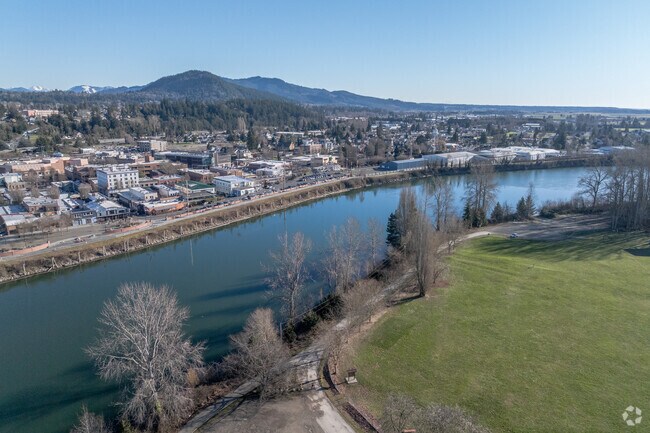 Mount Vernon installed a floodwall along the Skagit River to mitigate flooding.