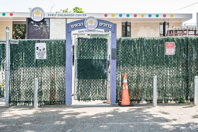 Shulamith School has a gated entrance into the playground in Woodmere.