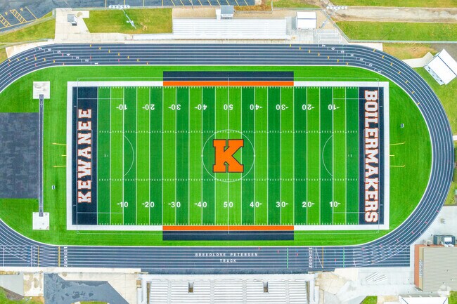 Kewanee High School features a full size football field and track.