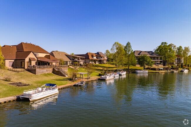 Waterfront homes often feature docks and slips for Lakeland homeowners to tie up their boats.