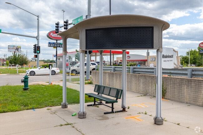 The Cedar Rapids Transit runs through Bever Park.