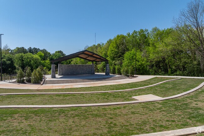 Rainbow Park Amphitheater is one of the newest gems in the Panthersville area, offering a stunning backdrop for live performances and community events amidst lush greenery.
