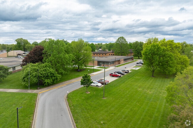 Aerial Otter Creek Public Middle School.