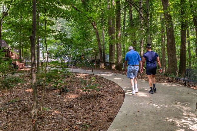Head for a walk through the wooded trails of Frazier-Rowe Park's nine acres.