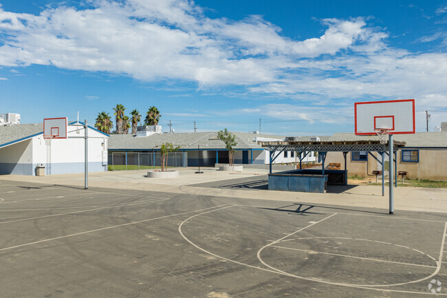 Students at Westside Elementary School can play a quick game of hoops with their friends.