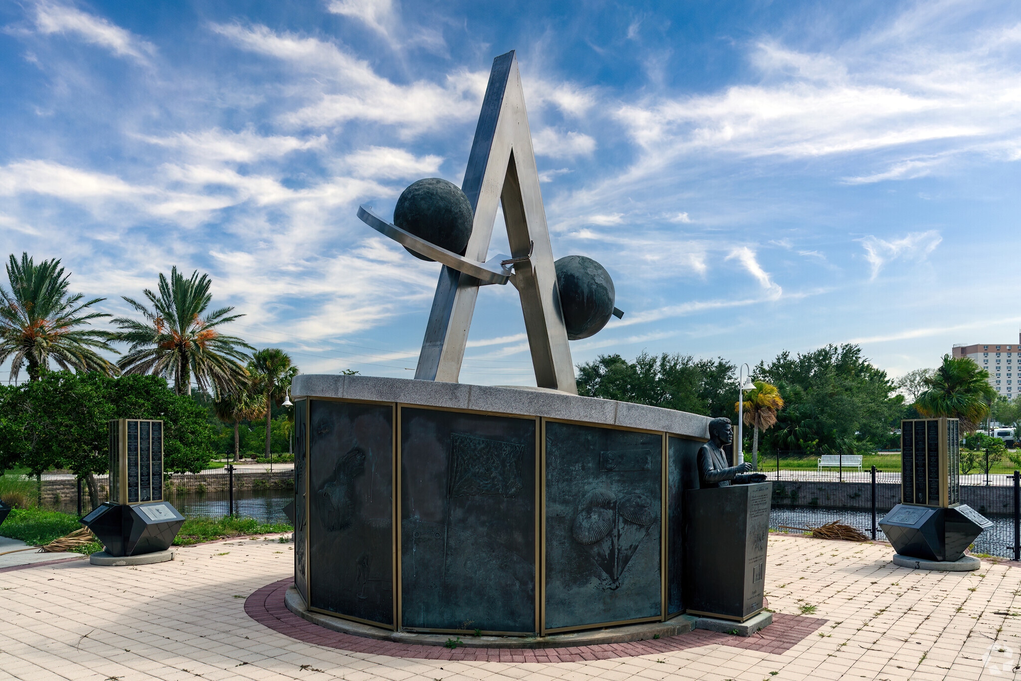 The Apollo Monument at Spaceview Park is a must-see for visitors to North Brevard County.