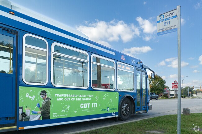 The Pace Bus route 571 is a convenient way to get from Waukegan to Zion.