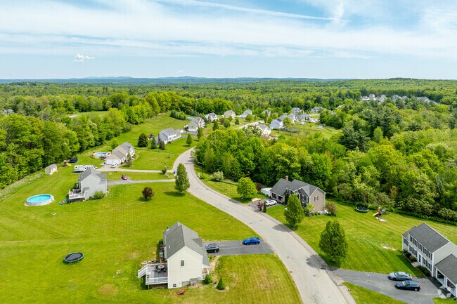 An overview of one of the newer sections of homes south of the Templeton town center with larger new traditional style homes.