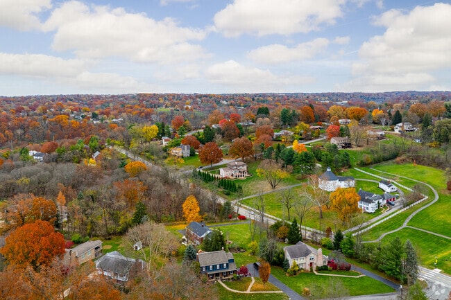 Upper St. Clair neighborhoods feature spacious, tree-lined streets.