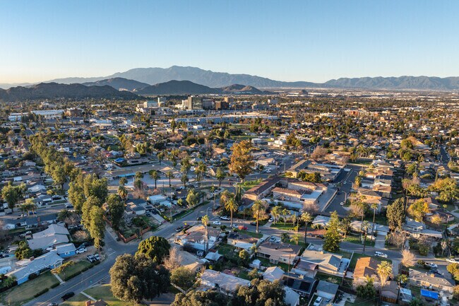 A sprawling aerial view of the Eastside neighborhood.