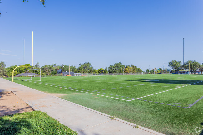 Houston Middle School has a big sport field for students.