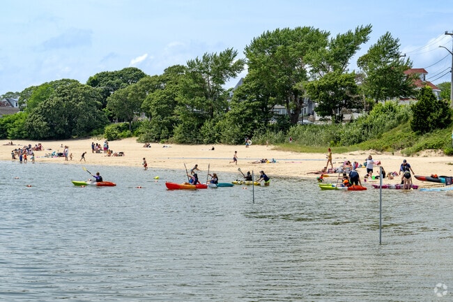 Some kayaks put in at Onset Beach in the Wareham neighborhood ready for adventure.