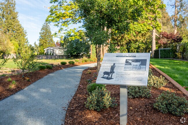 A newly built walking trail adds outdoor appeal in Yarrow Point.