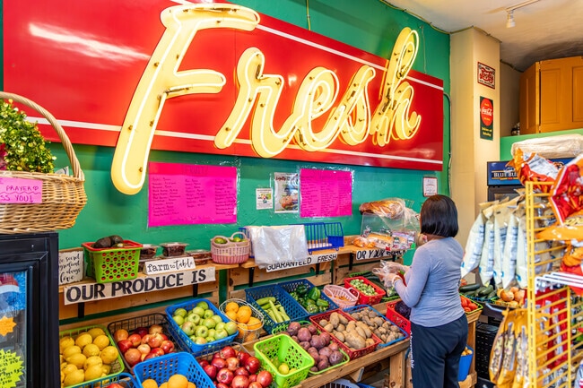 Get fresh fruit and produce at Farmer Girl EB on the edge of Elliott and West End.