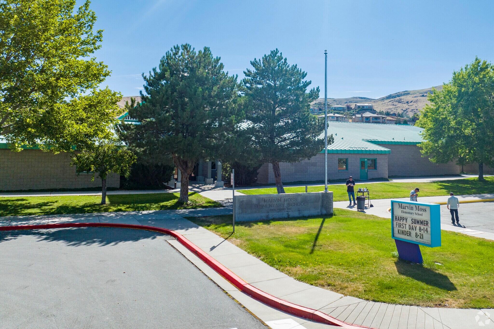 The front entrance to Marvin Moss Elementary School in Sparks.