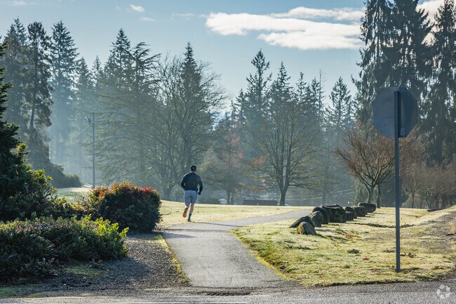 Maple Hills Park, the namesake of the neighborhood, is a hub of activity throughout the day.