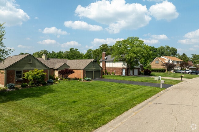 Quiet neighborhoods in Beckett Ridge are lined with charming ranch and colonial-style homes.