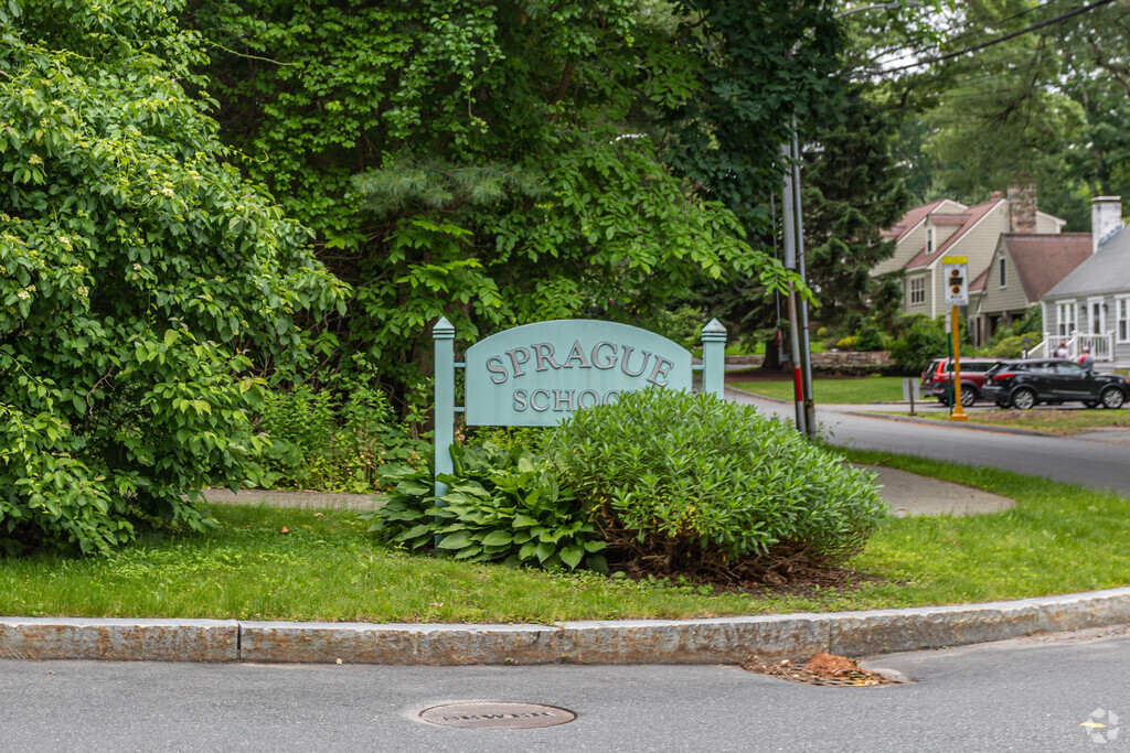 Entrance sign at Sprague Elementary School in Wellesley.