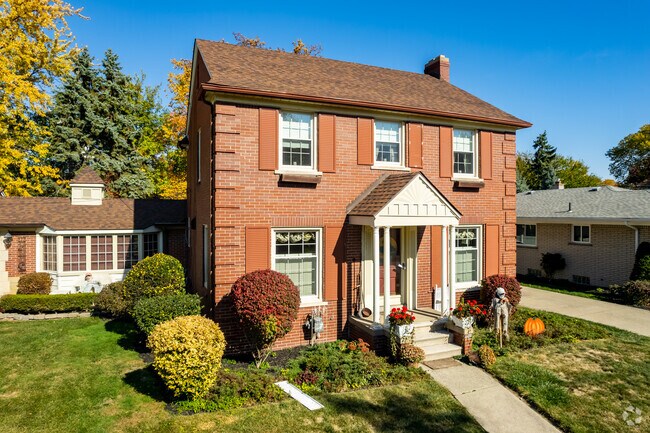 Well-manicured lawns are a frequent sight in the Allen Park neighborhood.