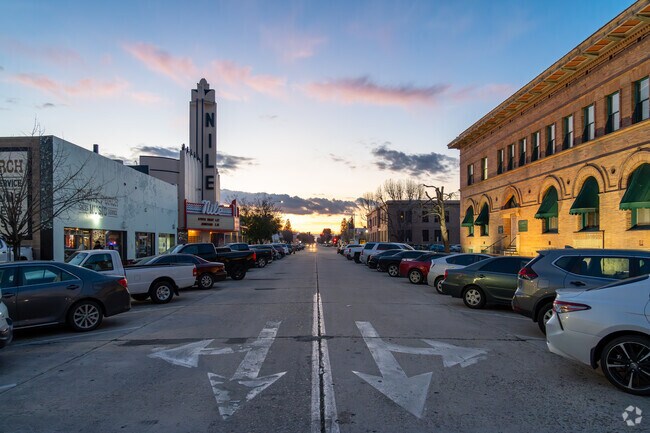 The Iconic Nile Theatre building located in Downtown Bakersfield.