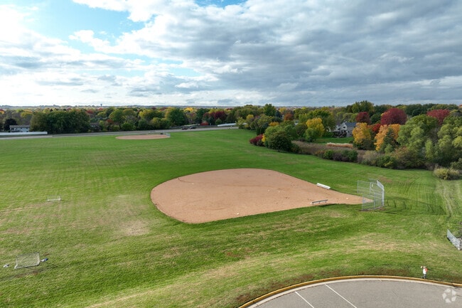 Akin Road Elementary School has multiple baseball fields.