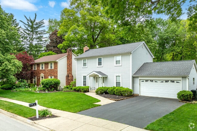 Colonial inspired homes are very popular in the Summerwood neighborhood.