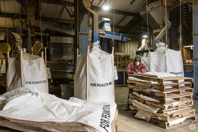 Wakefield Peanut Company processes locally grown peanuts, contributing to the town’s economy.