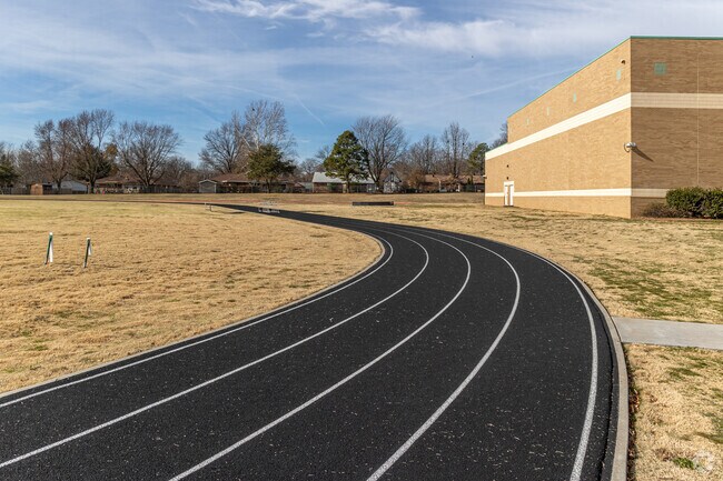 Elmwood Middle School has a large track and field.