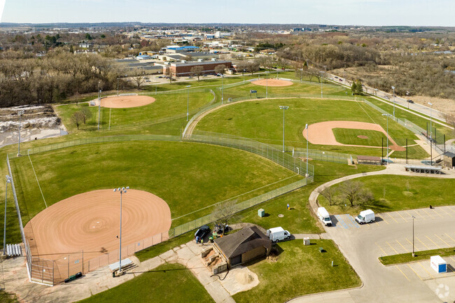 Baseball Diamonds at James C Wright Middle School in South Madison