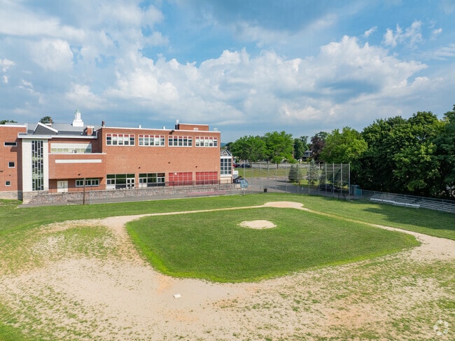 The baseball field at New Paltz Middle School.