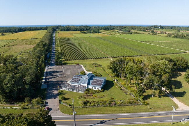 Hallock State Park Preserve, beside a vineyard  in Jamesport, has extensive hiking to the sound.