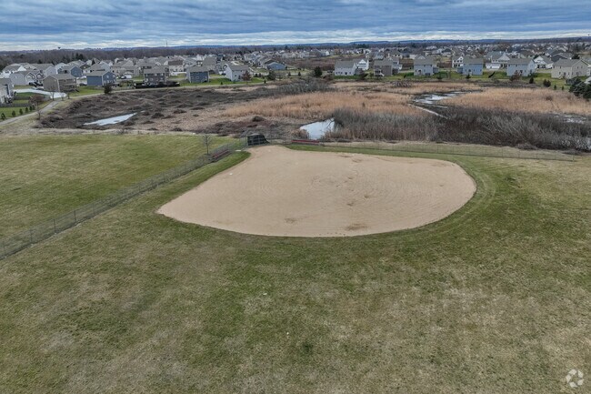Grande Reserve Elementary School has a ball field for students.
