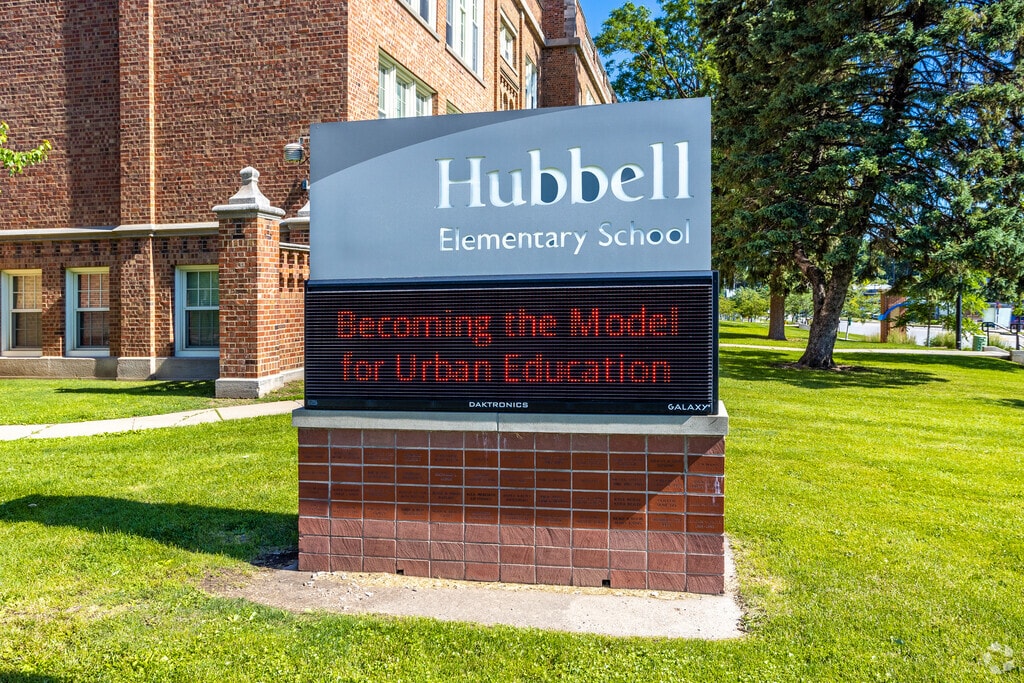 Hubbell Elementary School serves the Waveland Park community in Des Moines. Iowa.