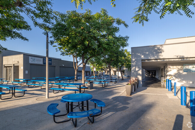 Students enjoy the atmosphere at South Lake Middle School in Irvine.