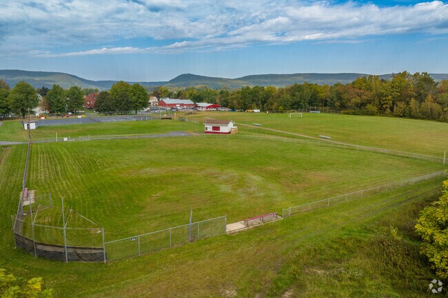 Robert Yaple Memorial Park features a baseball field for little league games.