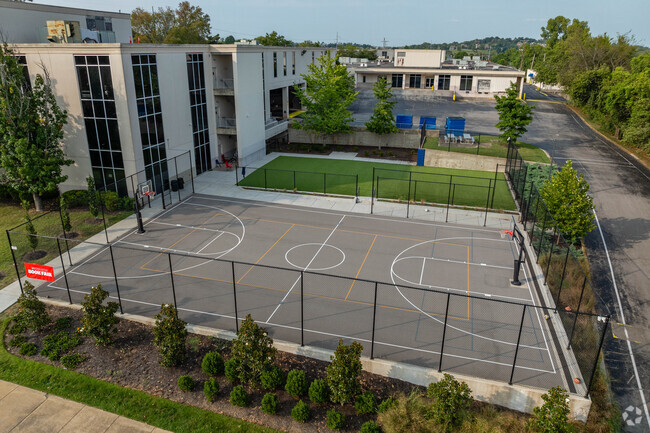 Students at STRIVE Collegiate Academy Charter School can play basketball outdoors in Hermitage.