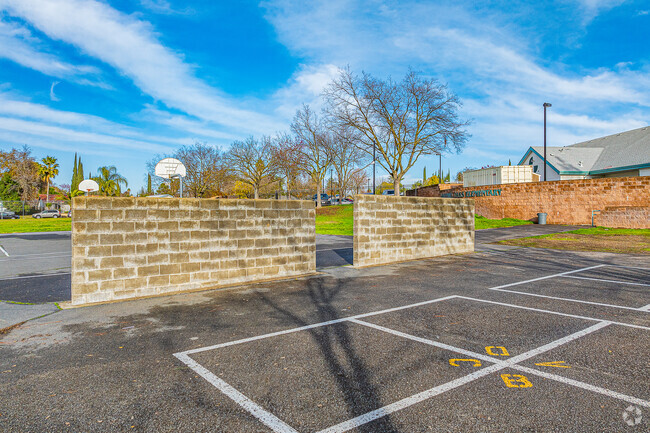 Wall ball is popular at Foothill Oaks Elementary School.