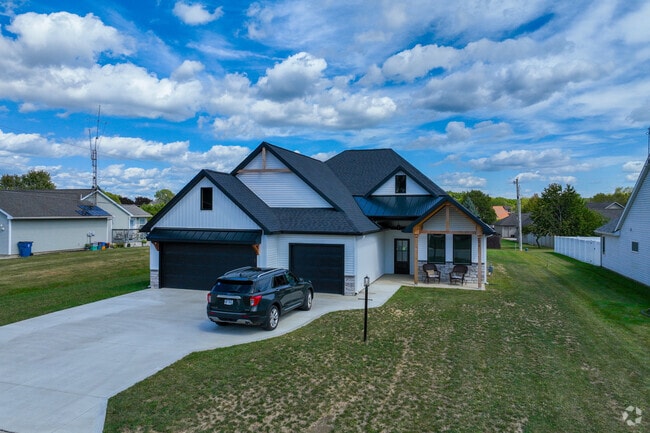 A modern craftsman home is newly built in Ossian.