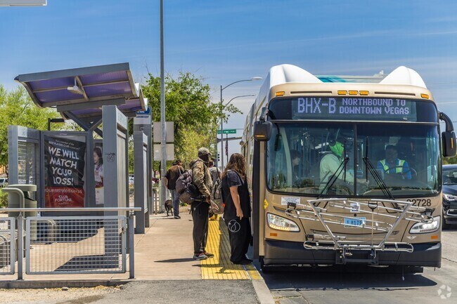 Bus transportation is available for residents of Calico Ridge.