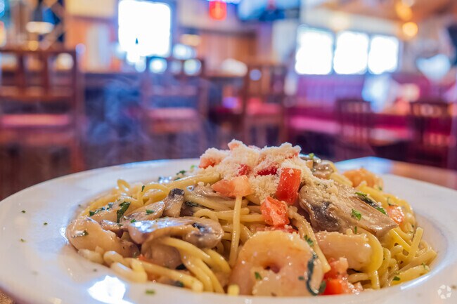 Johnny Carino's near Valley Brook-Crossroads offers delicious seafood pasta.