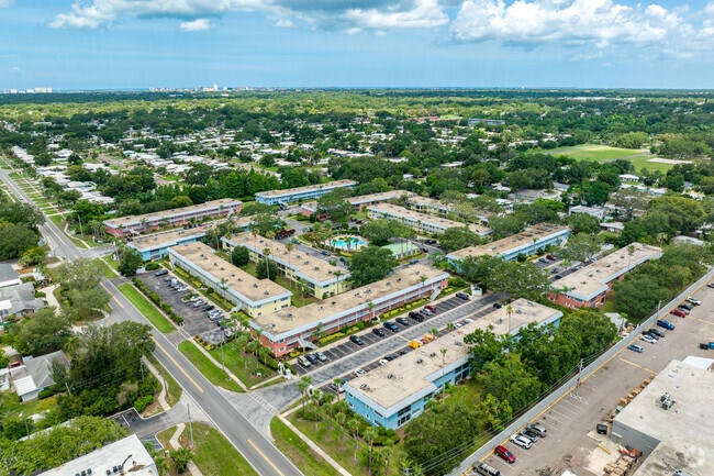 Imperial Courts, near Largo, Florida, has single-family homes, apartment complexes, and condos.