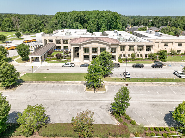 Front side aerial view of Martinez Elementary School in Augusta, GA.