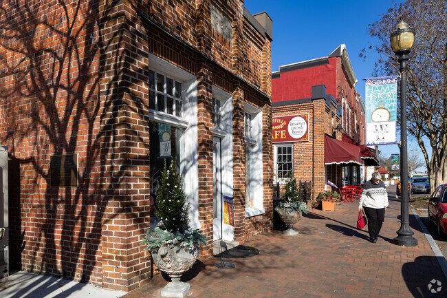 Historic downtown Smithfield is perfect for shopping, with restored storefronts and charm.