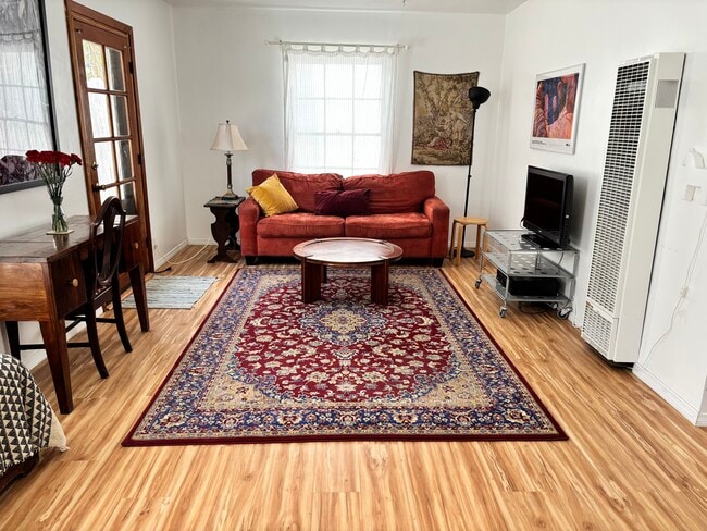 Living room - furnishings not included.